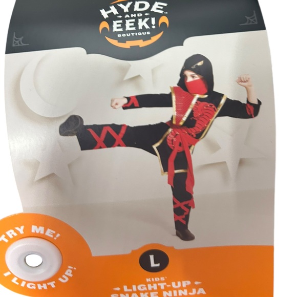 HYDE & EEK kids unisex light up ninja costume dress up Halloween size L NWT - Picture 7 of 7